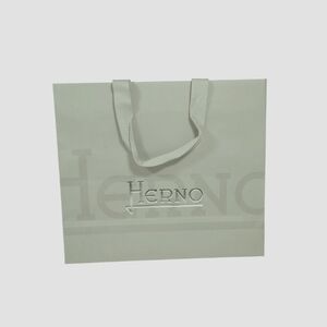 HERNO Gray Medium Paper Shopping Gift Bag